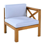 Five-Piece Outdoor Patio Sectional Sofa Set With Cushions For Backyard Seating