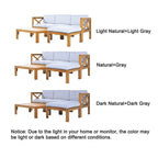 Five-Piece Outdoor Patio Sectional Sofa Set With Cushions For Backyard Seating