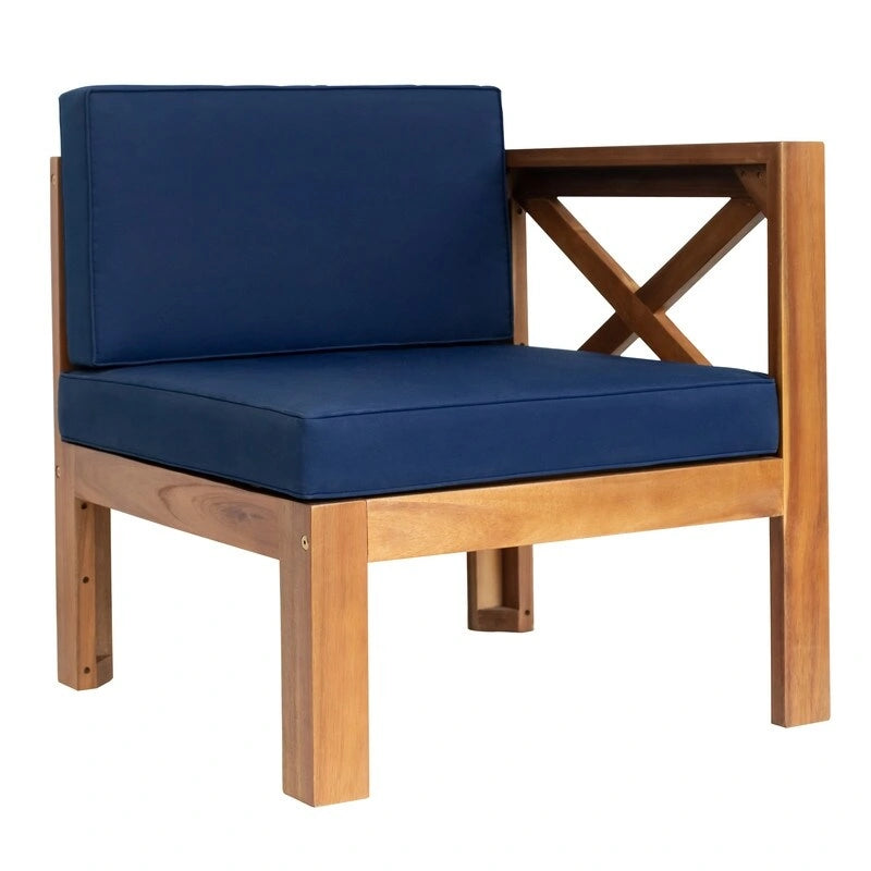 Five-Piece Outdoor Patio Sectional Sofa Set With Cushions For Backyard Seating