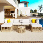 7 Pieces Outdoor Sectional Sofa Set