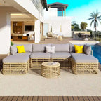 7 Pieces Outdoor Sectional Sofa Set