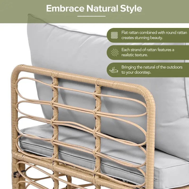 7 Pieces Outdoor Sectional Sofa Set