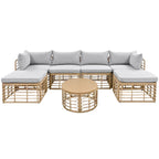7 Pieces Outdoor Sectional Sofa Set
