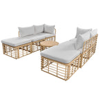 7 Pieces Outdoor Sectional Sofa Set