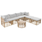 7 Pieces Outdoor Sectional Sofa Set