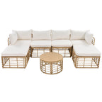 7 Pieces Outdoor Sectional Sofa Set