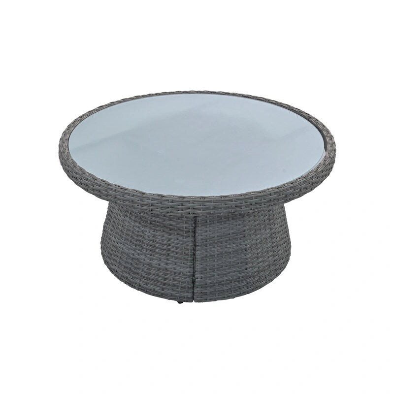 10-Piece Modular Half-Circular Outdoor Sectional Sofa In PE Rattan Wicker