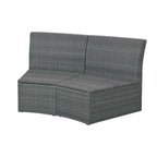 10-Piece Modular Half-Circular Outdoor Sectional Sofa In PE Rattan Wicker