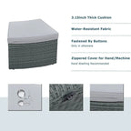 10-Piece Modular Half-Circular Outdoor Sectional Sofa In PE Rattan Wicker