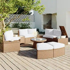 10-Piece Modular Half-Circular Outdoor Sectional Sofa In PE Rattan Wicker