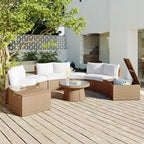 10-Piece Modular Half-Circular Outdoor Sectional Sofa In PE Rattan Wicker