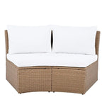 10-Piece Modular Half-Circular Outdoor Sectional Sofa In PE Rattan Wicker