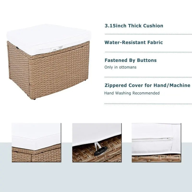 10-Piece Modular Half-Circular Outdoor Sectional Sofa In PE Rattan Wicker