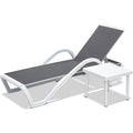Patio Chaise Lounge Adjustable Aluminum Pool Lounge Chair