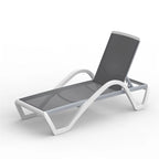 Patio Chaise Lounge Adjustable Aluminum Pool Lounge Chair