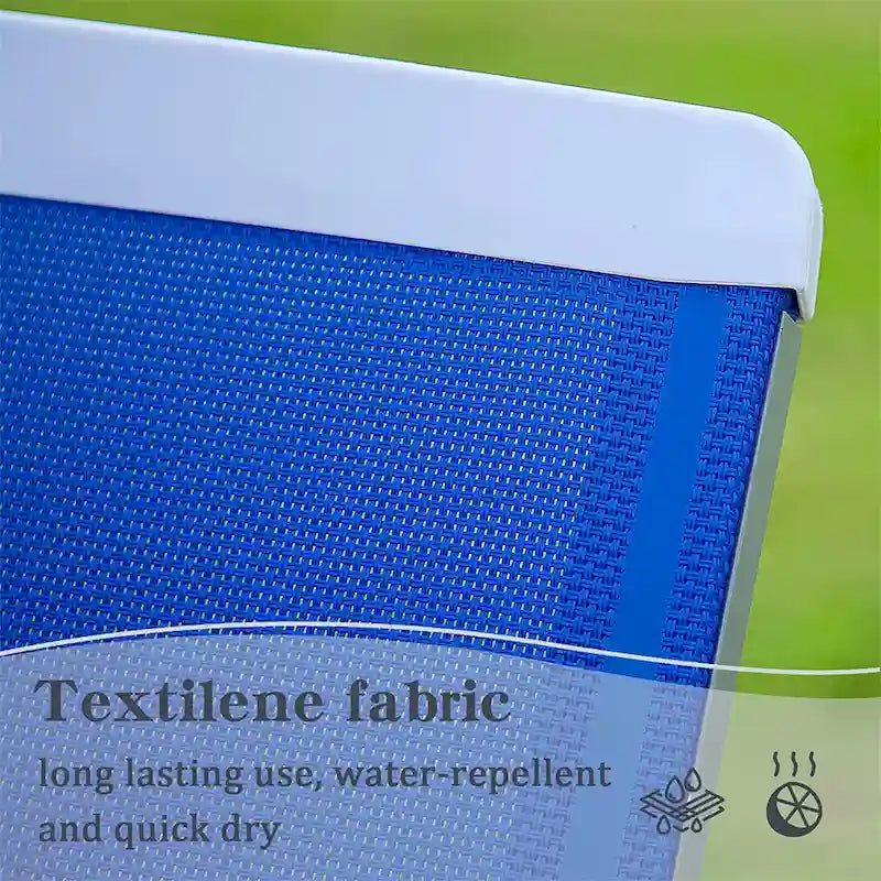 GDFStudio - Patio Chaise Lounge Adjustable Aluminum Pool Lounge Chair with Arm, All-Weather for Outdoor