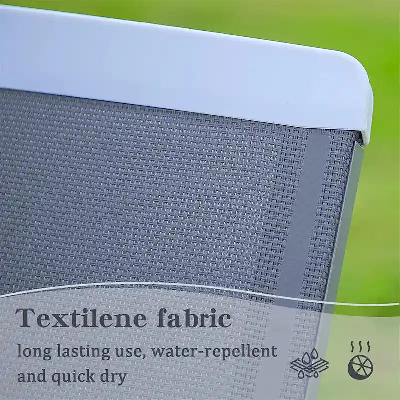 Patio Chaise Lounge Adjustable Aluminum Pool Lounge Chair