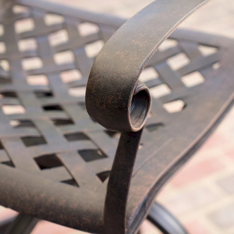 Alfresco Outdoor 3-piece Round Aluminum Bar Set with Umbrella Hole by Christopher Knight Home