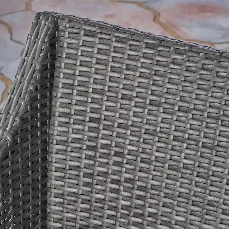 Arrigo Outdoor 3 Piece Acacia Wood and Wicker Bistro Set by Christopher Knight Home