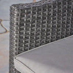 Arrigo Outdoor Acacia Wood and Wicker Bistro