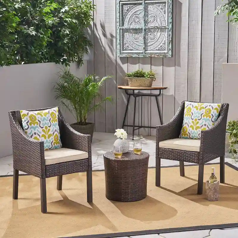 Edenborn Outdoor 3 Piece Chat Set by Christopher Knight Home
