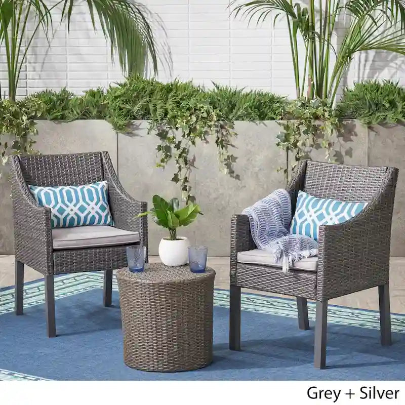 Edenborn Outdoor 3 Piece Chat Set by Christopher Knight Home