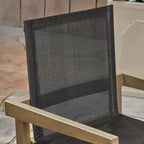 Shanter Outdoor Acacia Wood Dining with Mesh Seats