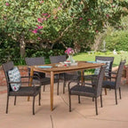 Haven Outdoor Multibrown PE Wicker Dining