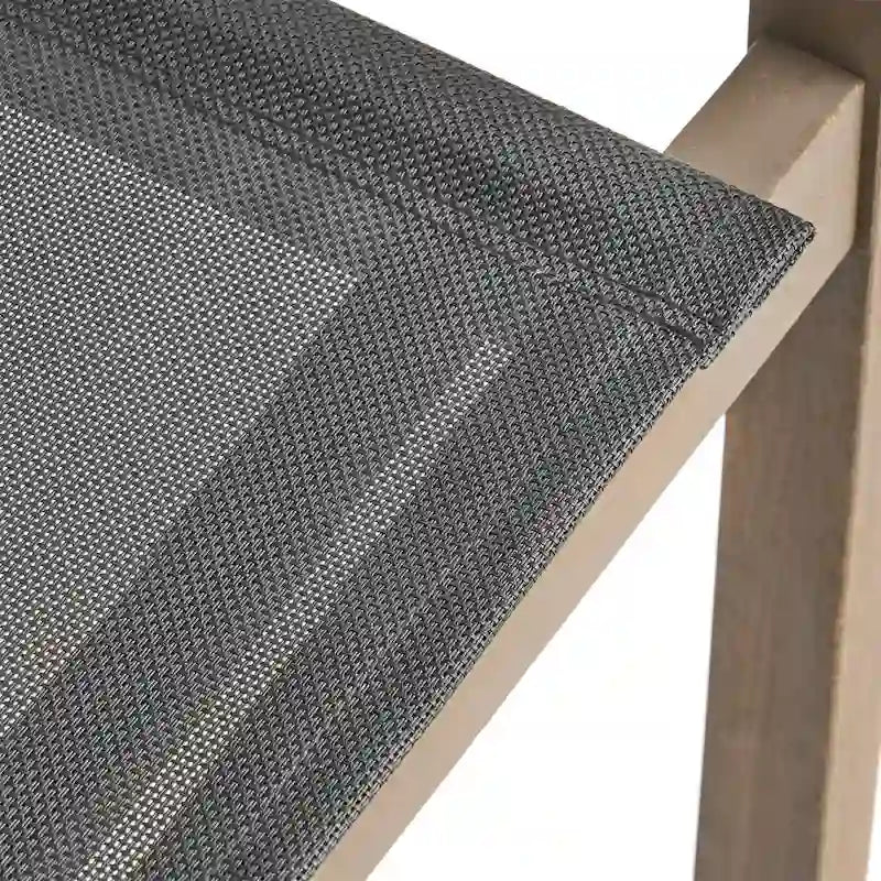 Chaucer Outdoor 4-Seater Square Acacia Wood Mesh Seats Dining Set