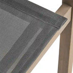 Chaucer Outdoor 4-Seater Square Acacia Wood Mesh Seats Dining Set