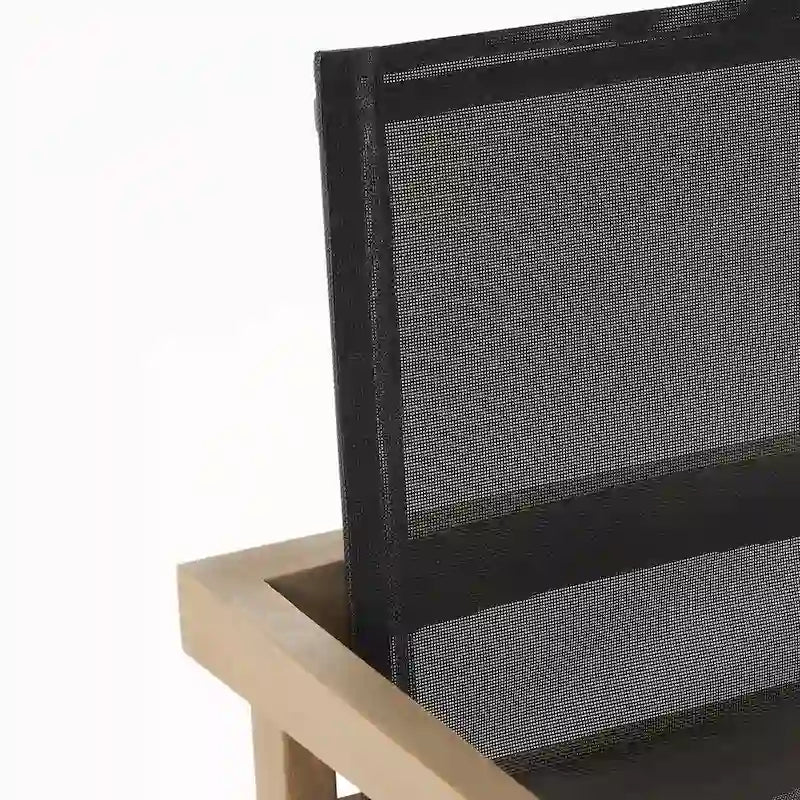 Chaucer Outdoor 4-Seater Square Acacia Wood Mesh Seats Dining Set by Christopher Knight Home