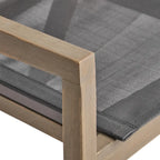 Chaucer Outdoor 4-Seater Square Acacia Wood Mesh Seats Dining Set