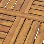 Chaucer Outdoor 4-Seater Square Acacia Wood Mesh Seats Dining Set