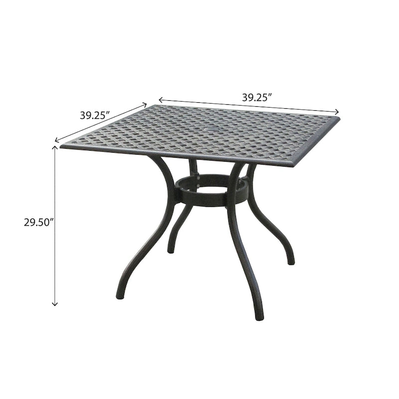 Outdoor Cast Aluminum Dining Table