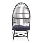 Naclerio Wicker Outdoor Basket Chair with Cushion by Christopher Knight Home