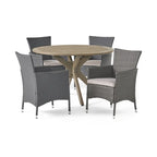 Cedros Wicker/Acacia Wood Outdoor Dining