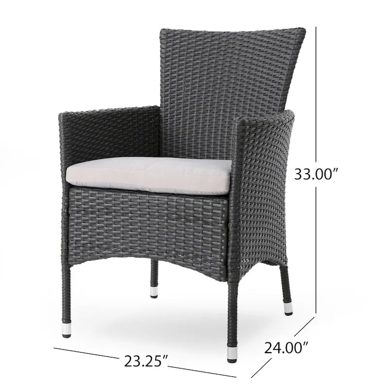 Cedros Wicker/Acacia Wood Outdoor Dining