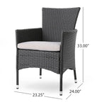Cedros Wicker/Acacia Wood Outdoor Dining