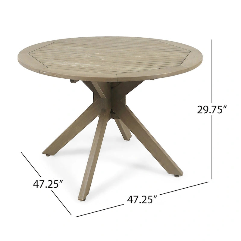 Cedros Wicker/ Acacia Wood Outdoor 5-piece Dining Set by Christopher Knight Home