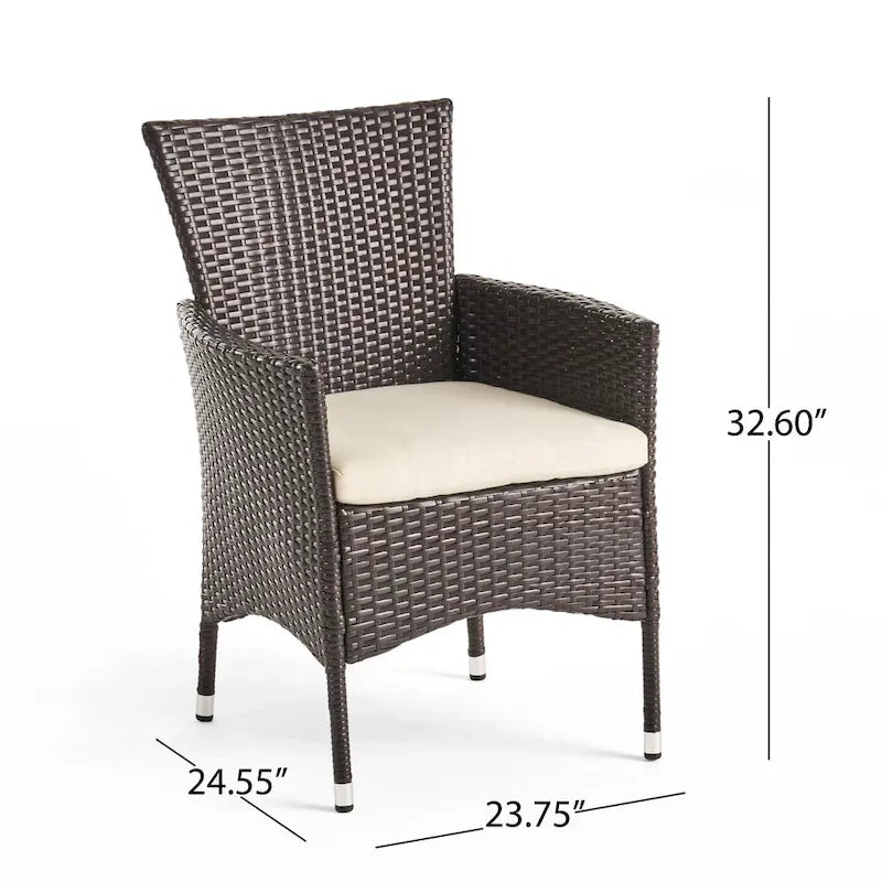 Cedros Wicker/Acacia Wood Outdoor Dining