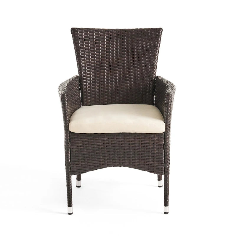 Cedros Wicker/Acacia Wood Outdoor Dining