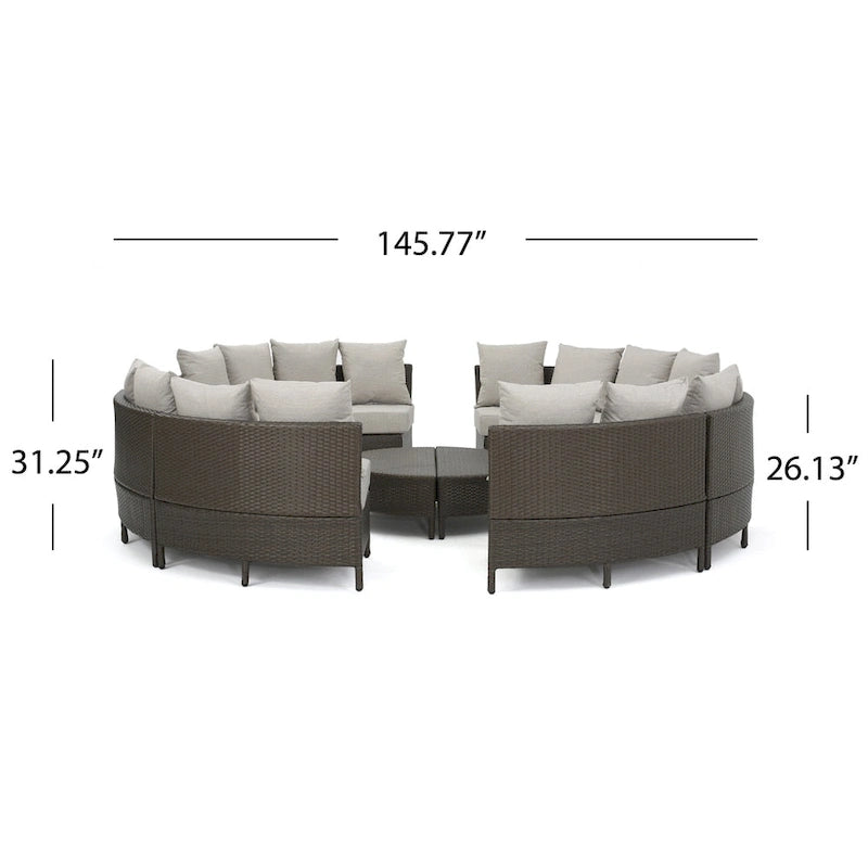 Newton All-Weather Wicker Sectional Sofa