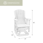 FanBack Swivel Glider in Cedar and Tudor Brown