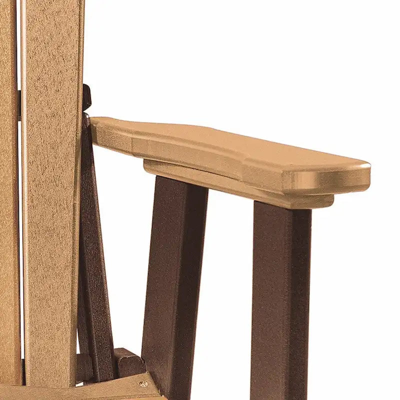 OS Home Model FanBack Swivel Glider in Cedar and Tudor Brown