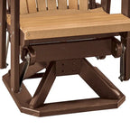 FanBack Swivel Glider in Cedar and Tudor Brown