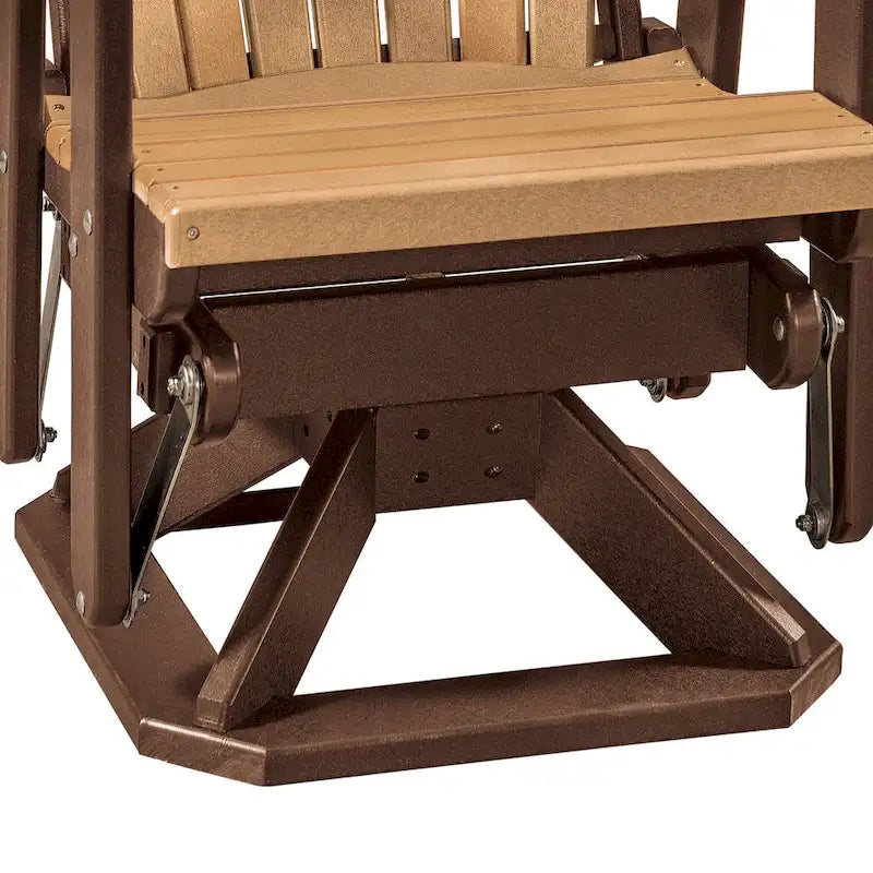 FanBack Swivel Glider in Cedar and Tudor Brown