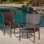 Sarah Outdoor Square Wicker Bistro Chat