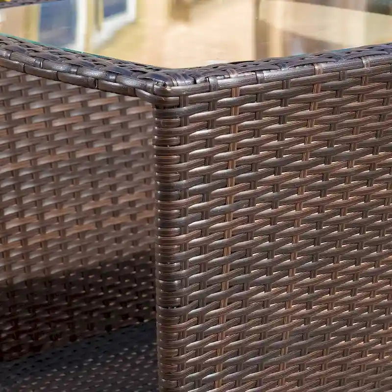 Sarah Outdoor Square Wicker Bistro Chat