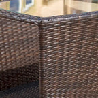 Sarah Outdoor Square Wicker Bistro Chat