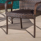 Sarah Outdoor Square Wicker Bistro Chat
